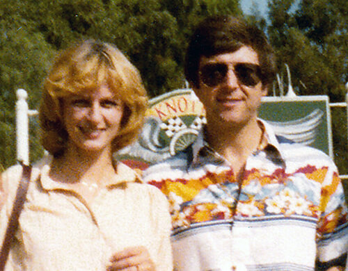 With Don Murray at Knott's Berry Farm in 1978